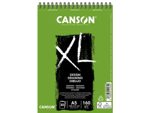 Tekenblok Canson XL dessin A5 30 vel 160gr spiraal