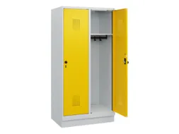 schoollocker,HxBxD 1630x800x500mm,2vak,vak B 400mm,draaigrendel,sokkel