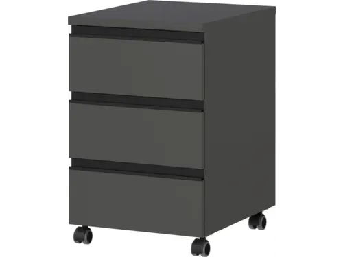 mobiel ladeblok,HxBxD 630x400x500mm,3lade(n),metaal-greeplijst,zwart