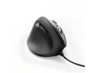 Verticale, ergonomische muis voor linksh. EMC-500L, met kabel, zwart