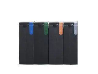 Bonton Original prullenbak 70 liter antraciet voor papier met inworpop - 4