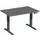 Elektrisch ihv bureau,HxBxD 630-1280x1200x800mm,blad onyxgrijs