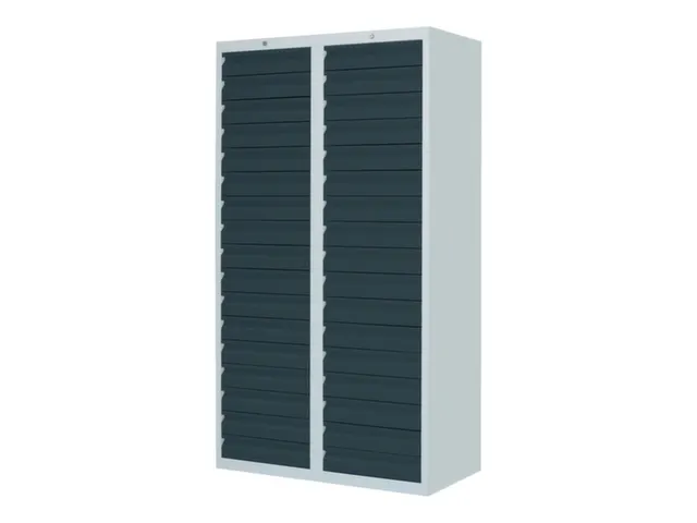 ladekast HxBxD 1800x1000x500mm 34laden RAL7035 front RAL7016
