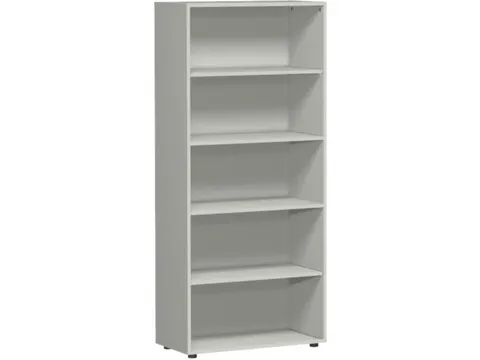 kantoorstelling HxBxD 1810x800x400mm 5 OH 4xhouten vloer grijs