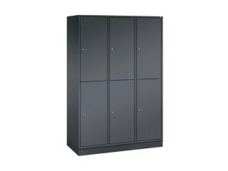 Dubbeldekse garderobekast,HxBxD 1950x1220x500mm,3x2vak.,vak B 360mm - 1