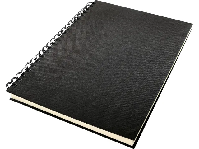 Dummyboek Kangaro A4 blanco 80 vel, wire-o, zwart linnen kaft
