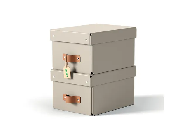 Leitz Puro Opbergdoos met deksel klein 7L set van 2 beige
