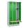 locker met bank,HxBxD 1950x900x815mm,3vak,vak B 300mm,cilinderslot