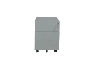 Claudius Basic N wit verrijdbaar ladeblok 3 lades 58cm diep aluminium - 2