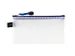etui DIN PVC-vrij transparant blauw met ritssluiting