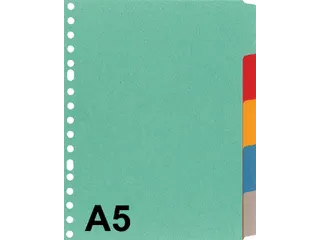 Tabbladen Kangaro A5 17-gaats P505M 5-delig assorti karton - 1