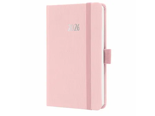 Weekagenda Feel A6 2026 (NL/FR/EN/DU) Soft Rose Hardcover