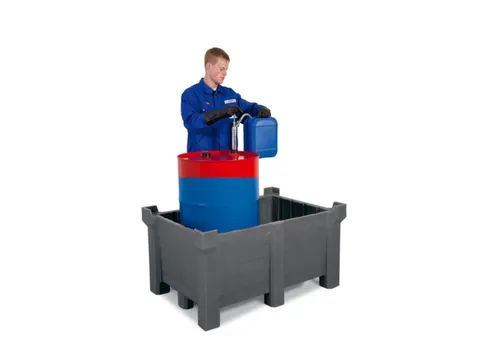 stapelbak,HxLxB 500x500x800mm,90l,PE,grijs,Wanden gesloten