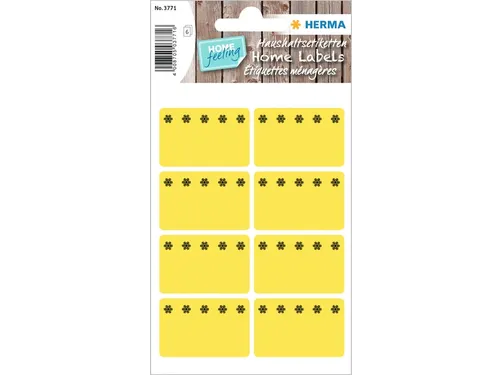 Etiket Herma 3771 26x40mm Diepvries Geel 48 stuks