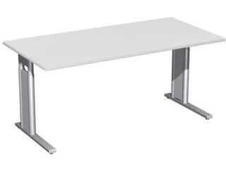 Bureau C-Poot HxBxD 680-800x1600x800mm Decor Lichtgrijs Zilverkleurig - 3