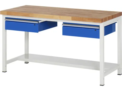 werkbank,HxBxD 840-1040x1500x900mm,beukblad,draagverm. 1250kg,4voeten