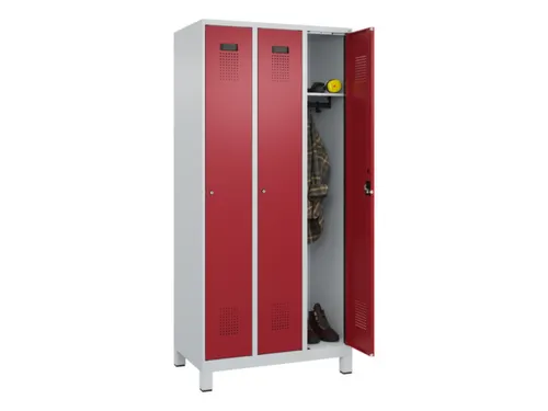 locker,HxBxD 1950x900x500mm,3vak,vak B 300mm,cil.-slot,voeten