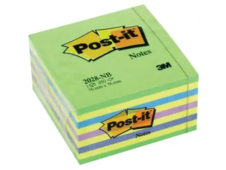 Memoblok 3M Post-it 2028NB kubus 76x76mm neon assorti 450vel - 2