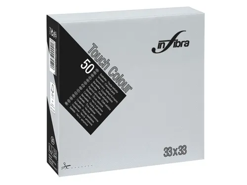 Infibra I-0498 Servet 33x33cm 1/4 vouw Grijs 2-Laags 1200 Stuks