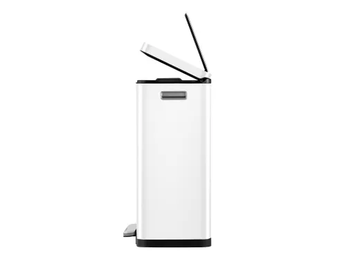 X-Cube pedaalemmer 30 Liter Wit Mat RVS