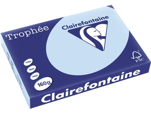 Trophée Pastel gekleurd papier A3 160 gram 250 vel blauw