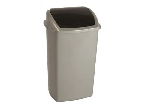 Afvalbak 50 Liter Grijs Zwart