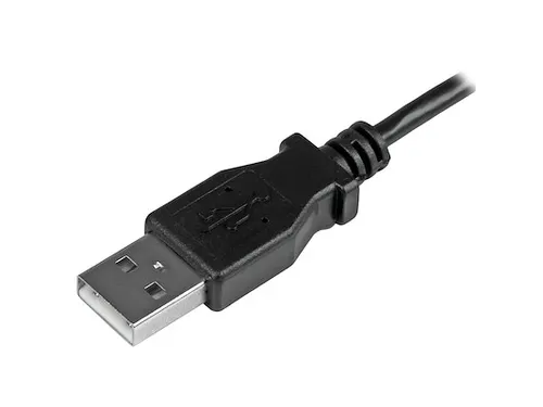1m Micro-USB oplaad en sync kabel M/M haaks naar links
