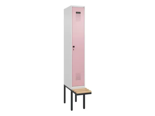 locker met bank,HxBxD 2120x300x815mm,1vak,vak B 300mm,draaigrendel