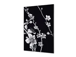 Wanddecoratie Textiel Set A1 Japanse Bloesem Zwart