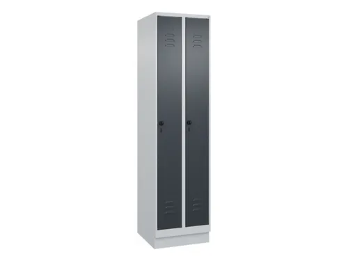locker,HxBxD 1950x500x500mm,2vak,vak B 250mm,draaigrendel,sokkel