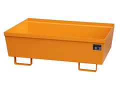 Opvangbak 2x 200l Opvangvol. 246l Oranje 415x 1200x 800mm Open