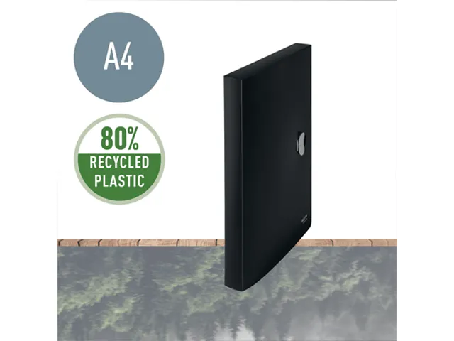Documentenbox Leitz Recycle A4 PP zwart
