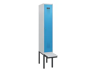 locker met bank,HxBxD 1950x300x815mm,1vak,vak B 300mm,cilinderslot - 2