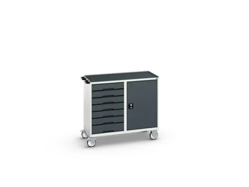montagetafel 965x1050x550mm staalblad 7 laden kast front RAL7016