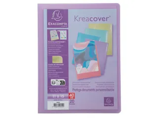 Showalbum 20 tassen 11x15cm in polypropyleen Kreacover Pastel Assorti - 16