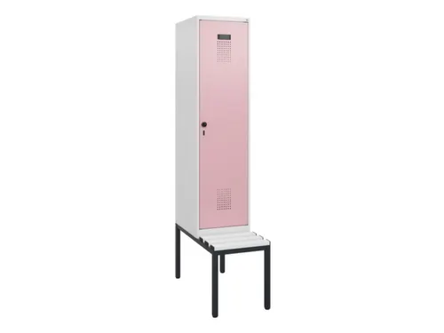 locker met bank,HxBxD 1950x400x815mm,1vak,vak B 400mm,draaigrendel