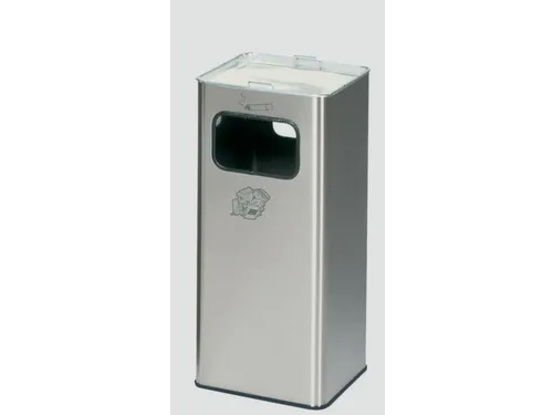 Combi-Asbak 705x330x330mm Rvs Asbakinzet Alu Zeef Verzinkt 38 Liter