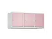 opzetkast,v. locker,3vak.,vak B 400mm,HxBxD 500x1200x500mm