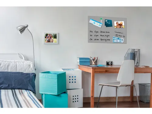 Glasmagneetbord Be!Board composiet grijs 40x60x0.9cm incl. 2 magneten