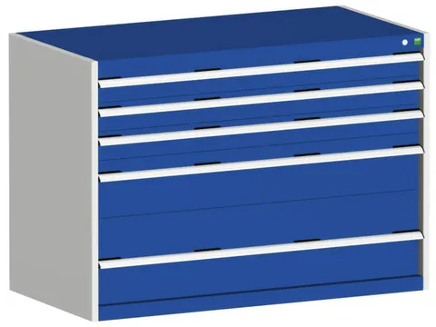ladekast 900x1300x650mm 5laden zware lasten RAL7035 front RAL5010