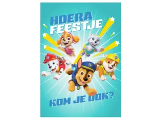 Wenskaart Hallmark uitnodiging Paw Patrol 6 stuks - 1