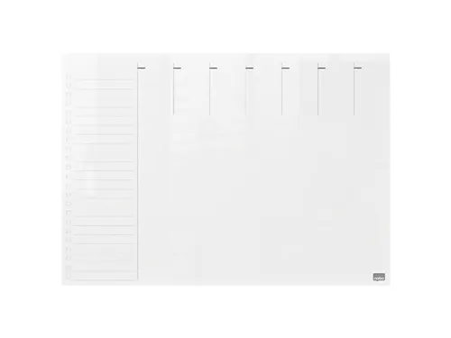 Weekplanner Nobo transparant Whiteboard acryl A4