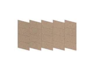 Akoestische PET-vilt Parallellogram tegels beige 30x25cm 22 stuks - 1