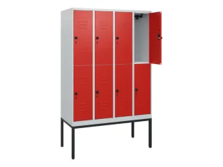 dubbeldekse locker,HxBxD 1950x1200x500mm,4x2vak.,vak B 300mm - 2