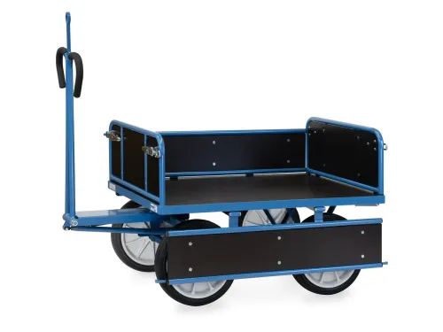 Handtrekwagen Trekoog 6454vz 1000kg 1200x800mm Houten Wanden Rubber