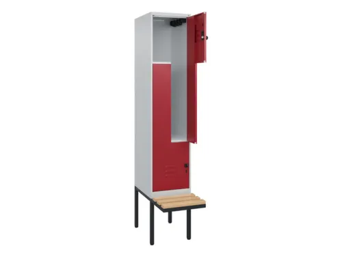 Z-garderobekast,HxBxD 2120x400x815mm,2vak,vak B 400mm,draaigrendel