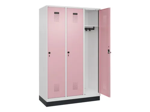 locker,HxBxD 1950x1200x500mm,3vak,vak B 400mm,draaigrendel,sokkel