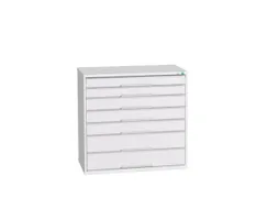 ladekast HxBxD 1000x1050x550mm 7laden romp RAL7035 front RAL7035