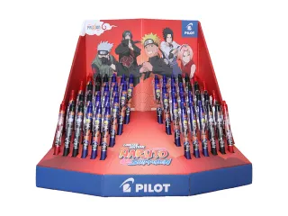 Rollerpen PILOT friXion clicker Naruto medium 3 kleuren assorti 48 st - 2