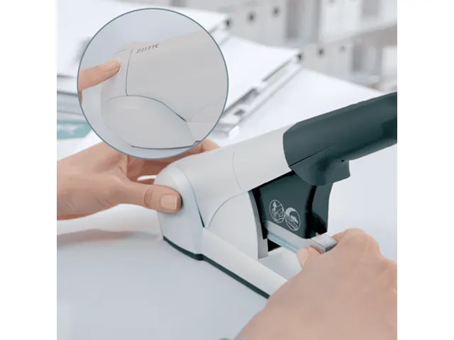 Blokhechter Leitz 5551 Heavy Duty 80vel zilvergrijs